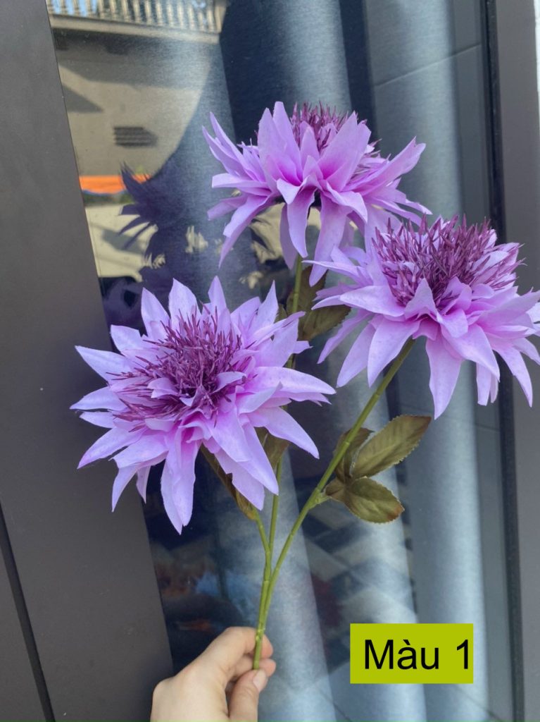 Cành hoa cúc giả 3 bông mới – Cúc râu