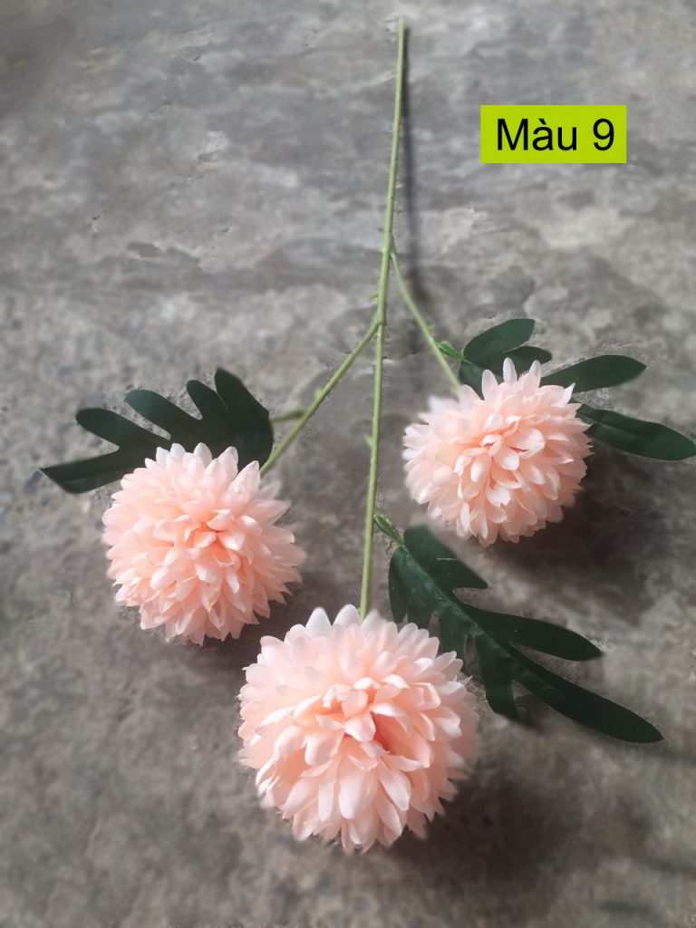 Hoa cúc giả 3 bông – Cúc xù