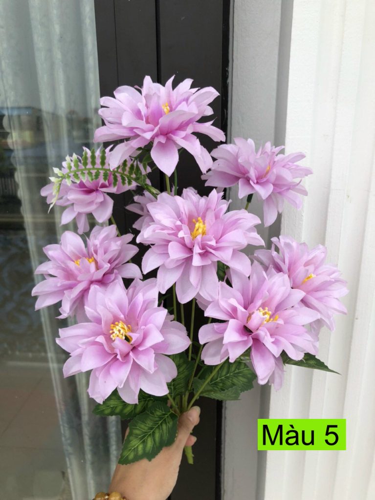 Hoa cúc giả 9 bông – Cúc thược dược