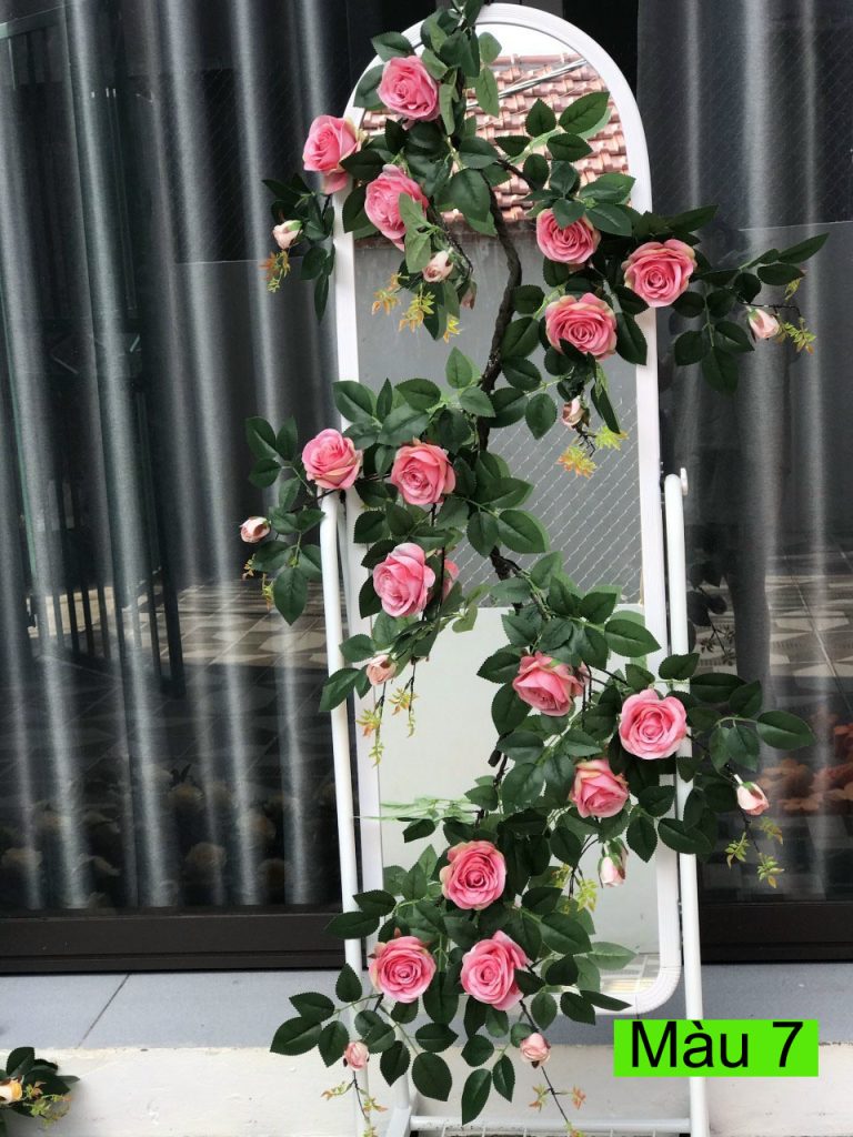 Dây hoa hồng giả 15 bông
